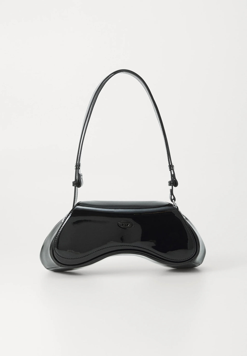 Diesel Inspired Play Play Glossy Shoulder Bag With Box And Dust Bag Including Carry Bag (Black)