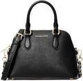 Michael Kors Veronica Medium Dome Logo Shoulder Bag With Box And Dust Bag (Black)