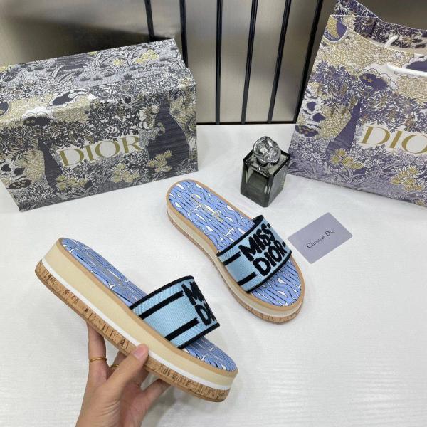Miss_Dior_Blue_Platform_Slides_With_OriginalBox_CarryBag