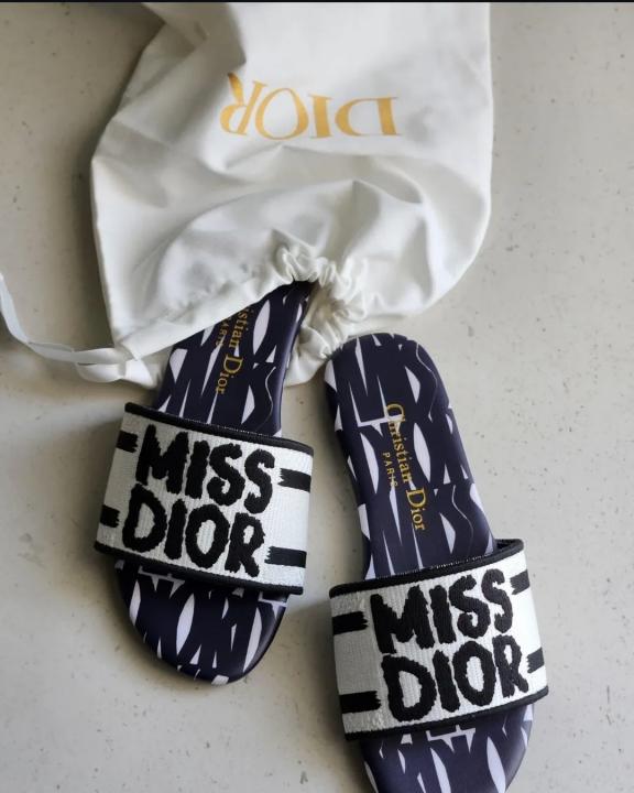 Dior_Miss_Dior_Deep_Blue_Dway_Flats_For_Woman_With_Original_Box_Dustcover_CarryBag_And_Accessories