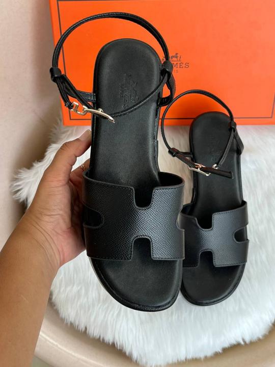 Hermes_Jam_30_Black_Platform_Sandal_With_Original_Box