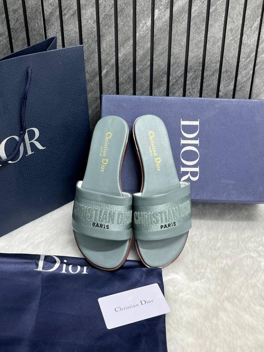 Dior_Dway_Greenish_Grey_Flats_For_Her_With_Original_Box_Carry_Bag_And_Accessories