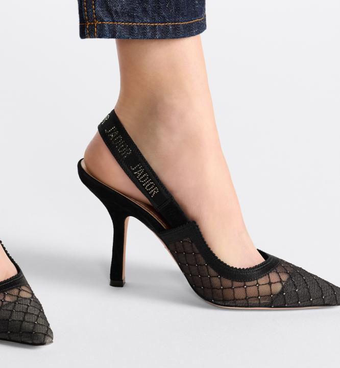 Dior_Jadior_Slingback_Net_Heels_Pump_For_Women_With_Original_Box_And_Carry_Bag
