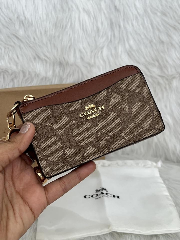 Coach_CC-4_Zip_Card_Case_Wallet_With_OriginalBox_DustCover