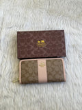 Coach_127_Ap-Pink_Long_Zippy_Wallet_With_OriginalBox