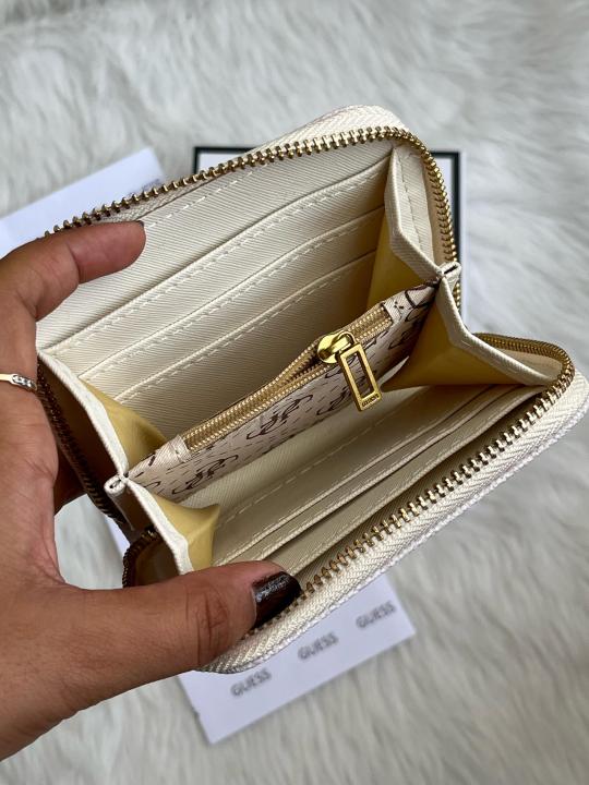 Guess 001 Light Purple Mini Wallet With Original Box Dust Cover Card Premium Packaging