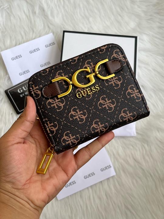 Guess 001 Coffee Mini Wallet With Original Box Dust Cover Card Premium Packaging