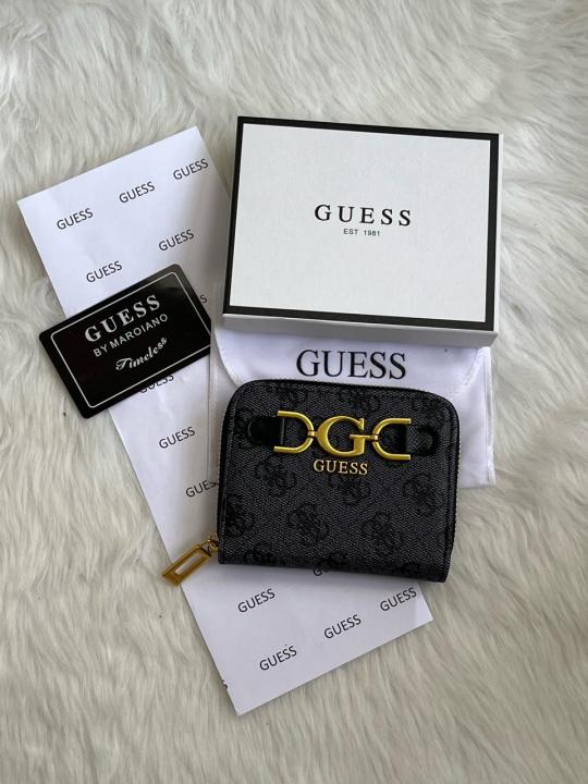Guess 001 Gray Mini Wallet With Original Box Dust Cover Card Premium Packaging