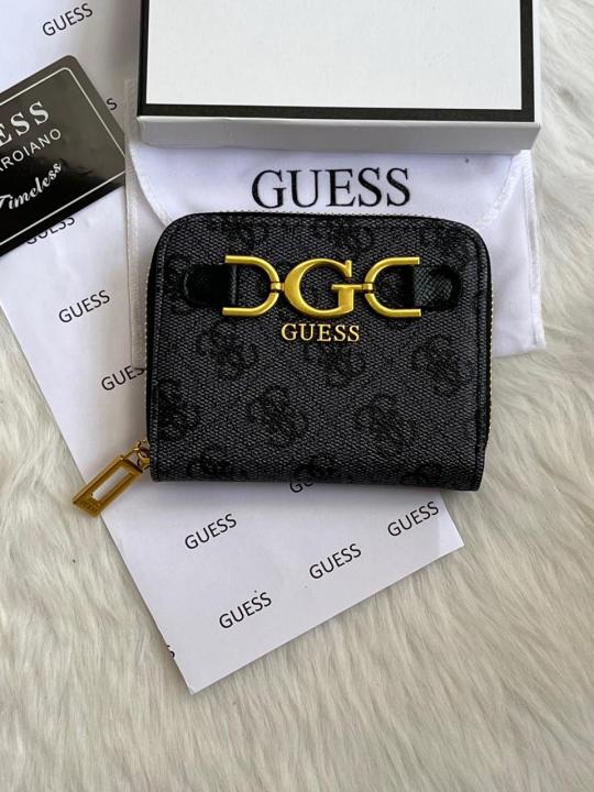 Guess 001 Gray Mini Wallet With Original Box Dust Cover Card Premium Packaging
