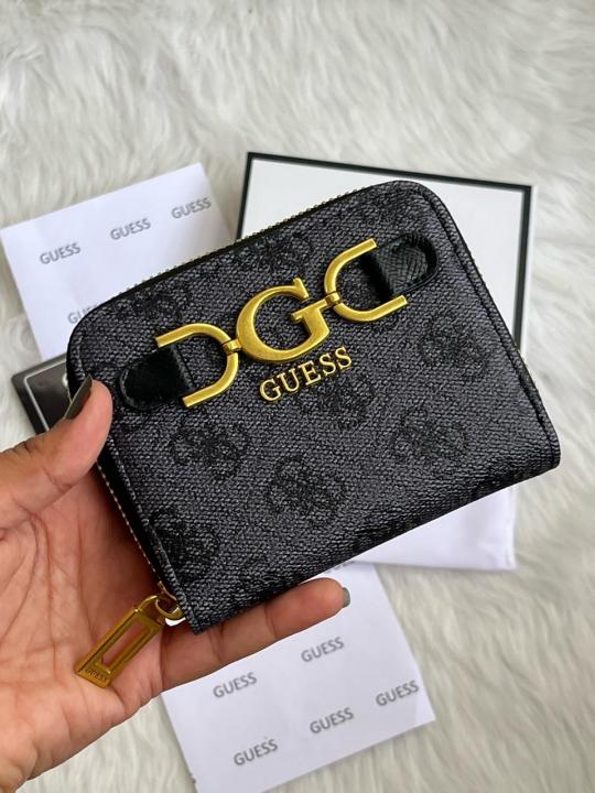 Guess 001 Gray Mini Wallet With Original Box Dust Cover Card Premium Packaging