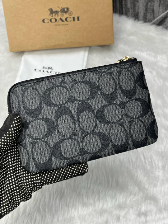 Coach_W1_Corner_Zip_Wristlet_Signature_With_OriginalBox_DustCover