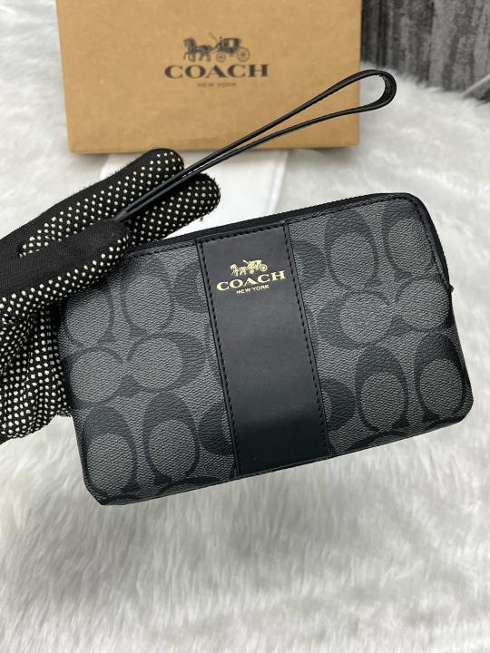Coach_W1_Corner_Zip_Wristlet_Signature_With_OriginalBox_DustCover