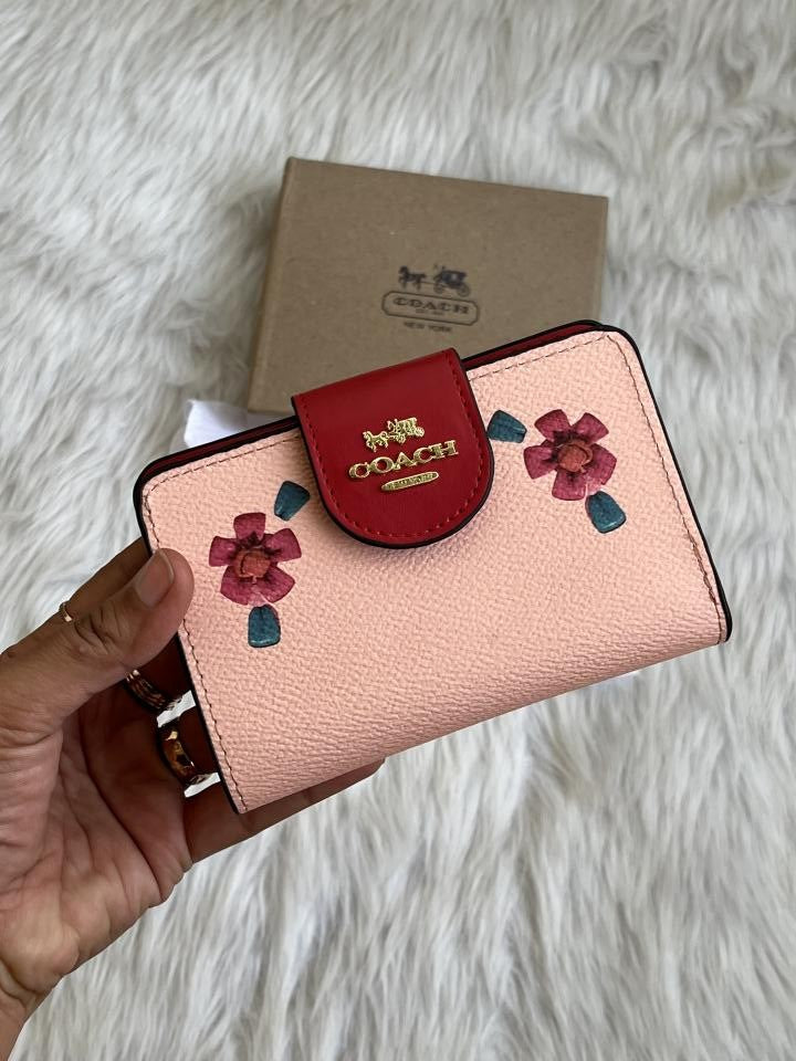 Coach_608_Pink_Small_Flap_Wallet_With_OriginalBox_DustCover_Premium