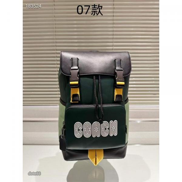 Coach_CB_Track_Backpack_Colorblock_Jungle_Green_Signature_Canvas_&_High_Quality_Leather_With_Dust_Cover_&_Carry_Bag