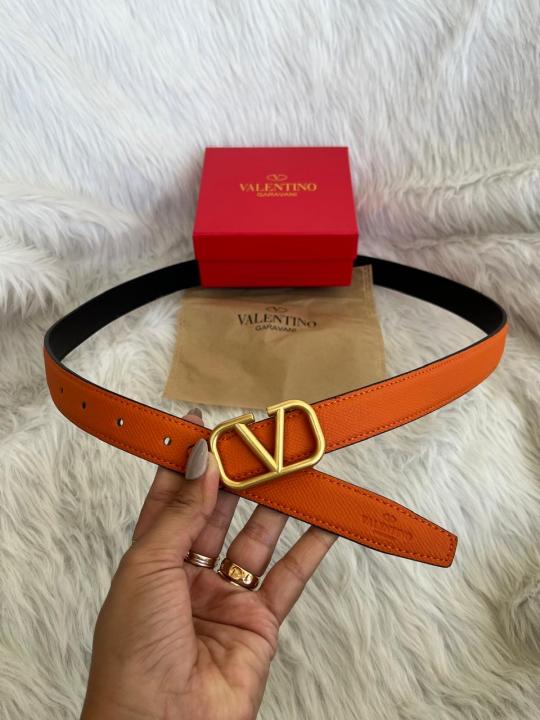 Valentinoo 36 Orange Belt For Woman With OriginalBox DustCover