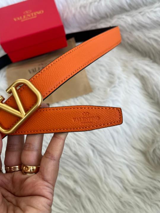 Valentinoo 36 Orange Belt For Woman With OriginalBox DustCover