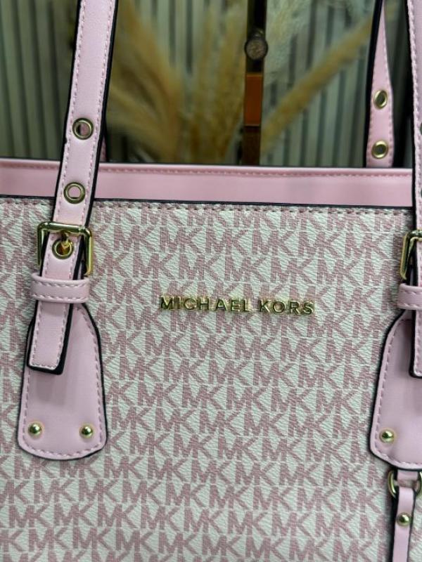 MK-inspired Voyager Premium Quality Tote Bag With Dust Bag (Pink)