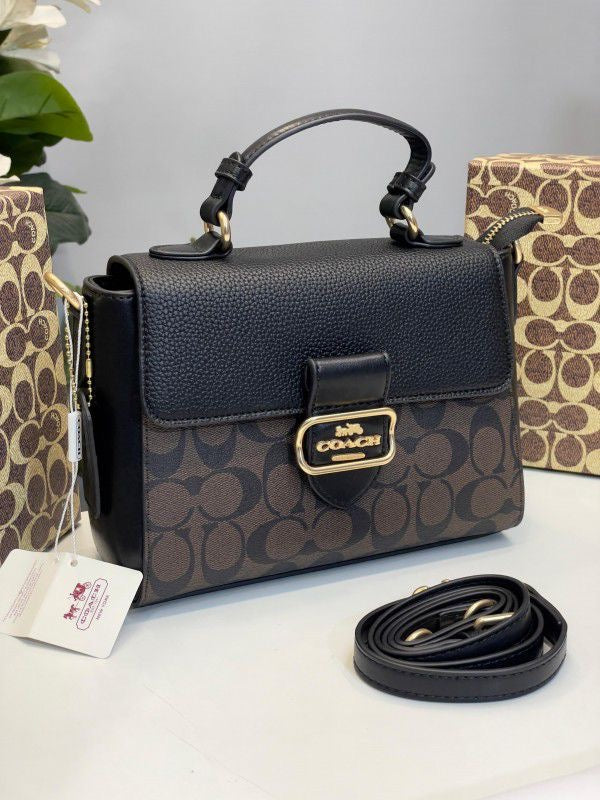 C-Inspired Morgan Top Handle Bag With Box (Black)