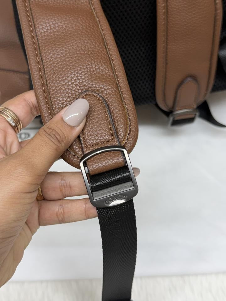 Coach_909_CB_Red-Coffee_Warner_Signature_Large_Backpack_With_DustCover_CarryBag