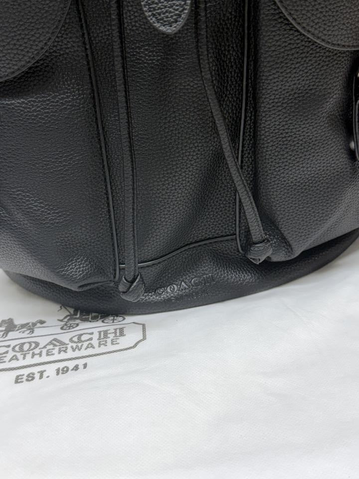 Coach_909_CB_Black_Warner_Signature_Large_Backpack_With_DustCover_CarryBag