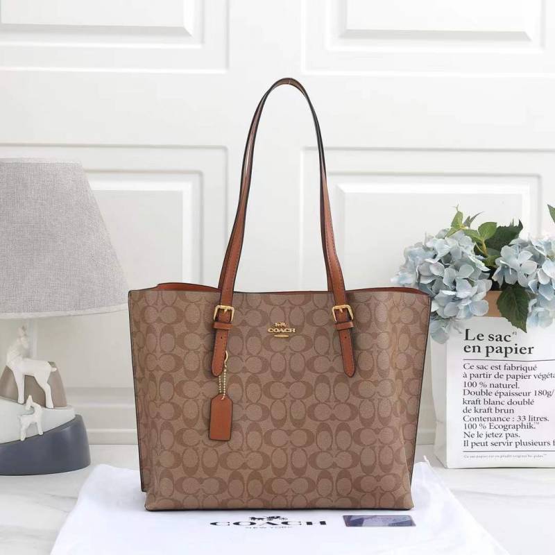 C-Inspired mollie tote bag with dust bag (Brown)