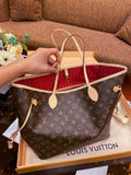 LV-Inspired Neverfull Premium Quality Tote Bag With Box And Dust Bag (Brown monogram)