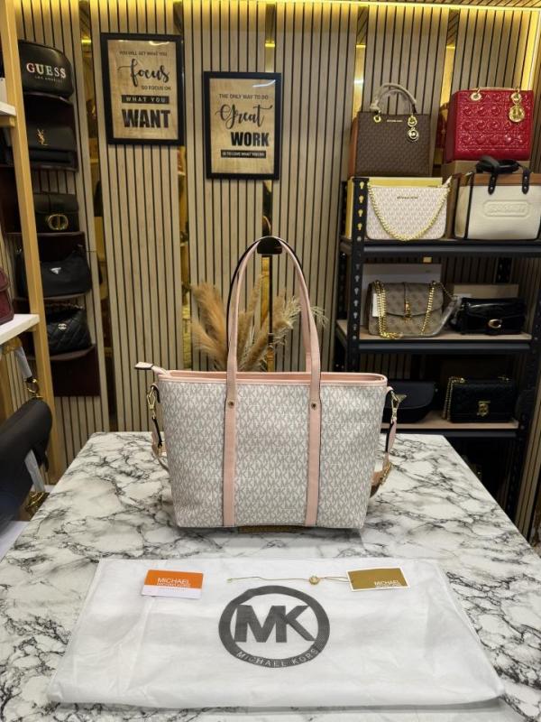 MK-Inspired Tote Bag With Brand Dust Bag (Pink)
