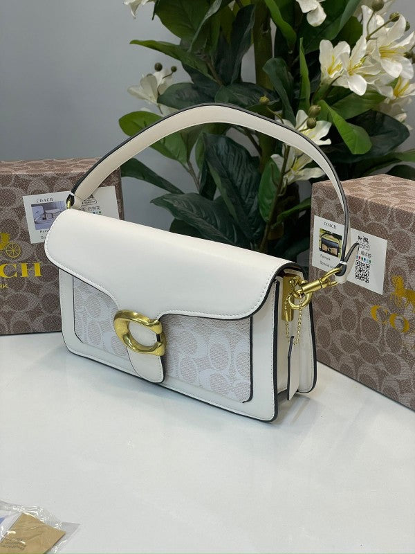C-Inspired Tabby Shoulder Bag With Box (White)