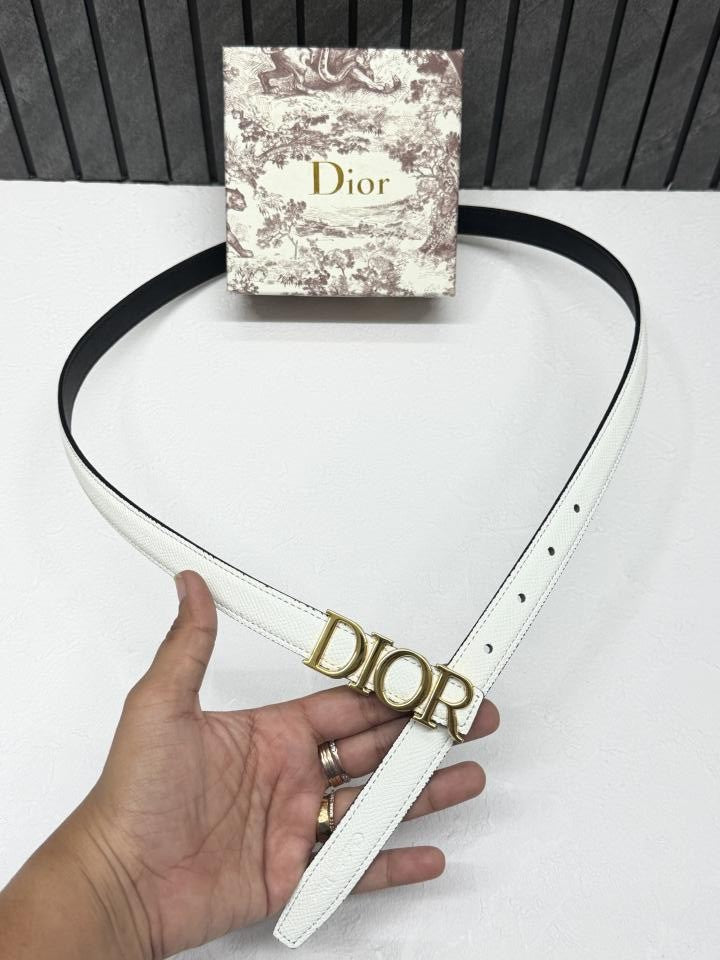Diorr 25 White Womans Belt With originalBox DustCover