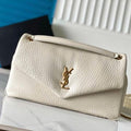 YSL-Inspired Calypso Shoulder Bag With Dust Bag (White)