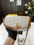MK-Inspired Mila Shoulder Bag With Box (Biege)