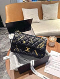 Chanel-Inspired Quilted Rue Classic Flap Bag With Box And Dust Bag (Black)