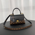 LV-Inspired Madeleine Top Handle Bag With Double Box (Black)