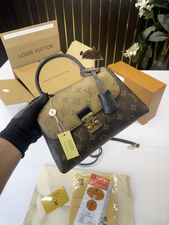 LV-Inspired Madeleine Top Handle Bag With Double Box (Signature)