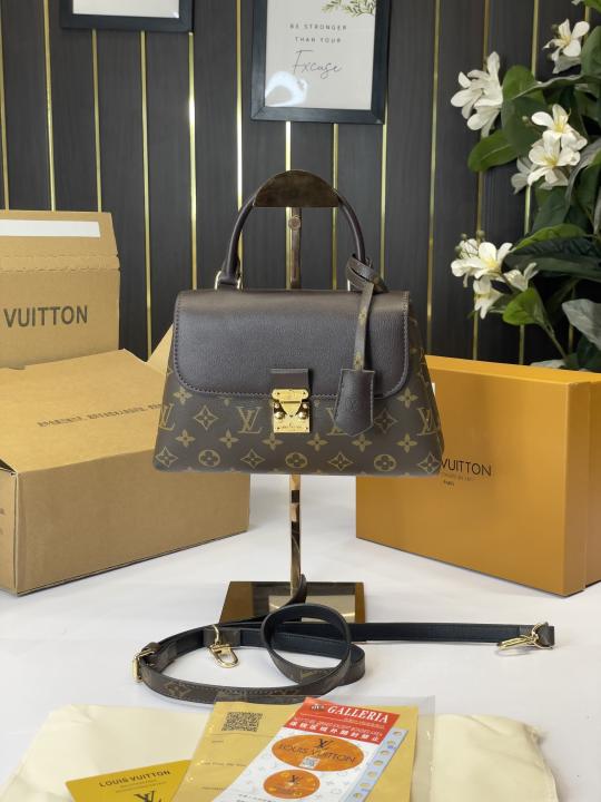 LV-Inspired Madeleine Top Handle Bag With Double Box (Coffee)