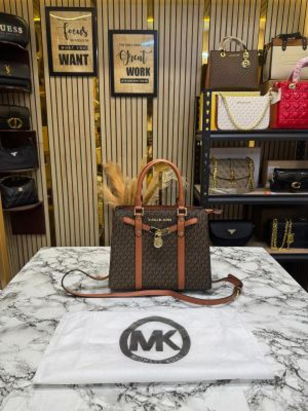 MK-Inspired Hamilton Handbag With Dust Bag (Brown)