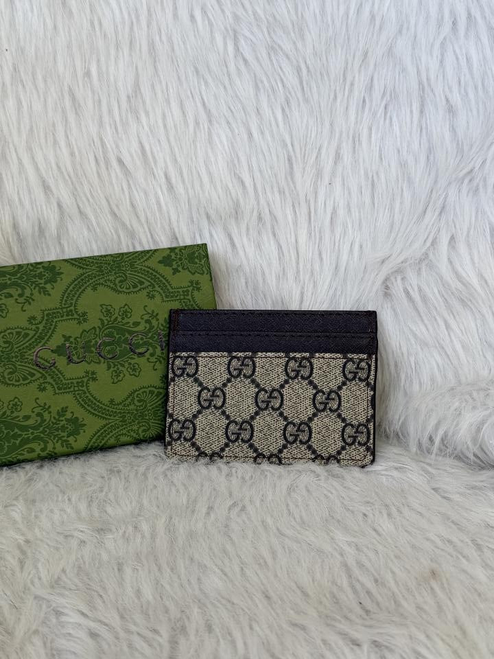 Guccii 56 Brown Unisex CardHolder With Original Box