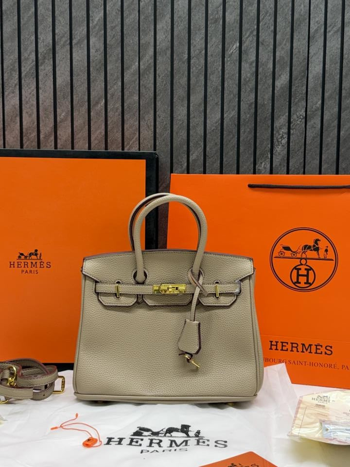 Hermees Birkin Apricot 20 Small Handbag With Original Box DustCover Lock & Key