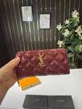YSL-Inspired Women's Wallet With Box (Wine)