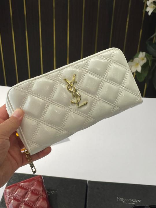 YSL-Inspired Women's Wallet With Box (White)