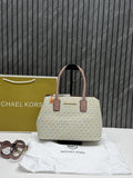 Michaell Kors CB Beige-Pink Medium Satchel Bag Highend With Original DustCover & CarryBagPacking