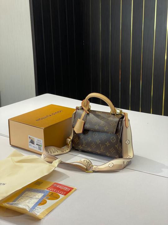 LV-Inspired Cluny Small Handbag With Box