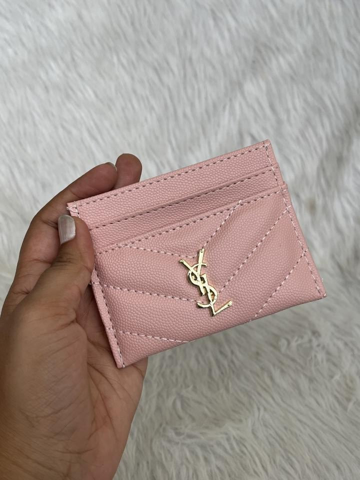 Ysl Unisex YS5 Pink Gold CardHolder With OriginalBox