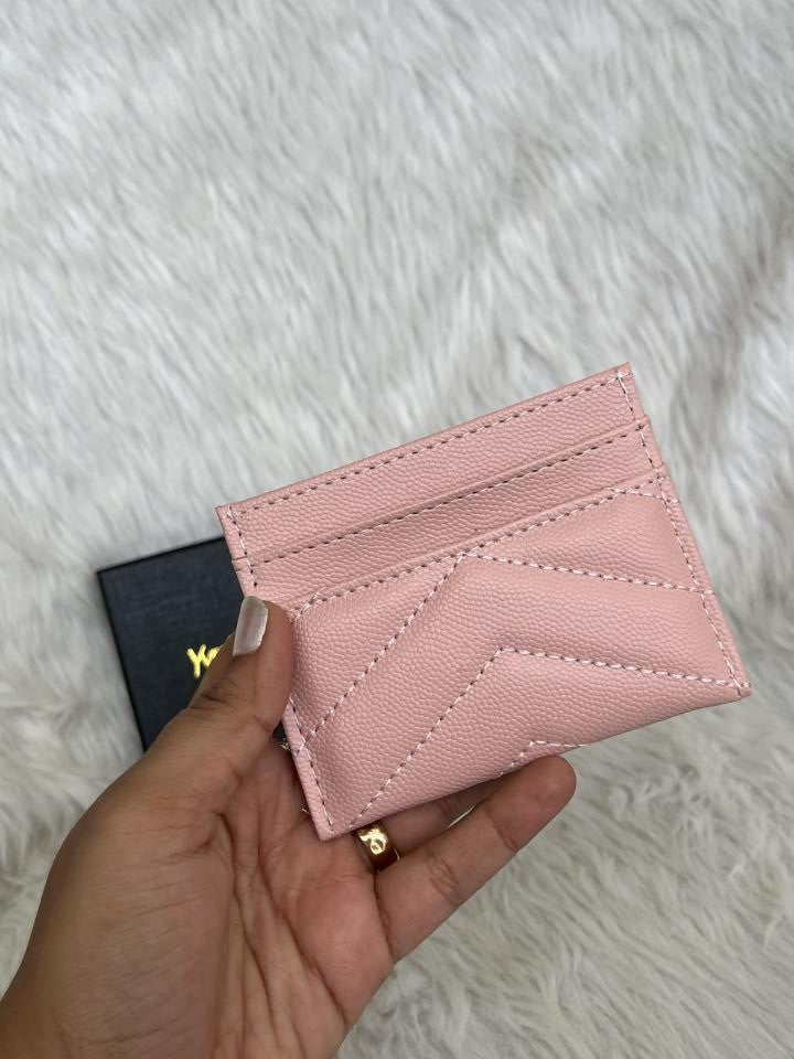 Ysl Unisex YS5 Pink Gold CardHolder With OriginalBox
