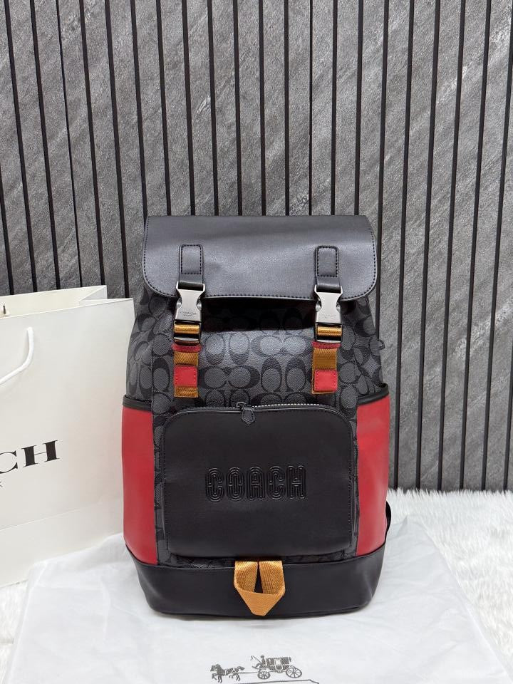 Coacch CB 0581 Black-Red Backpack With Original DustCover & CarryBag