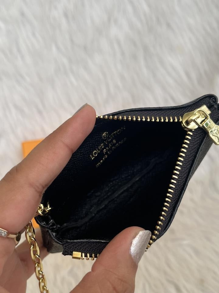 Louiis Vuitton LV-1 Mini Coin Pouch Keychain With Original Box