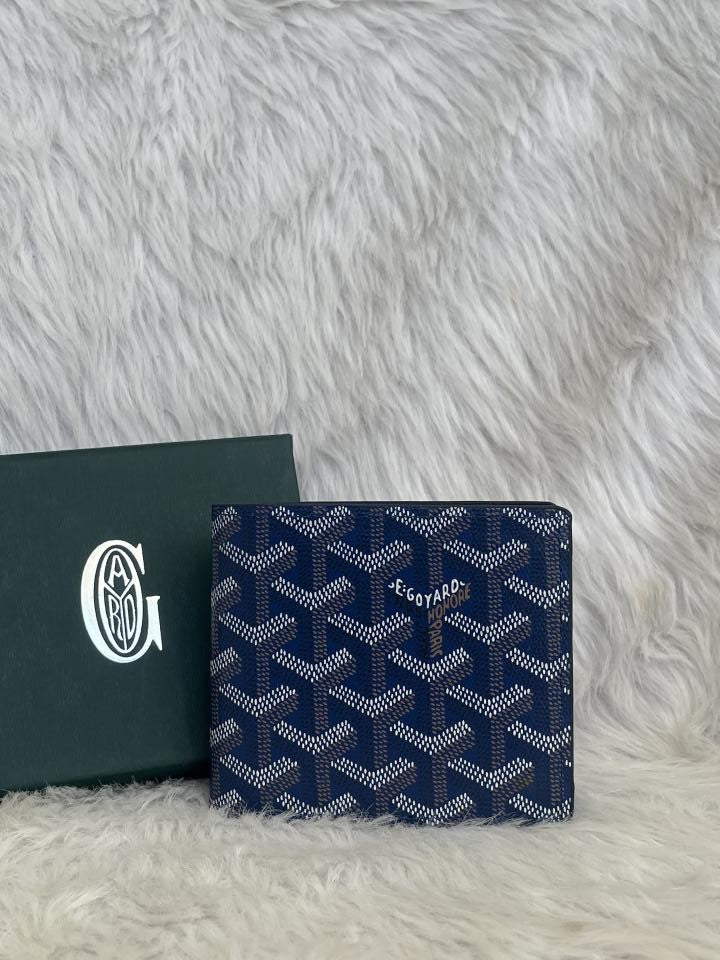 Goyarrd MM-3 Blue Mens Wallet Premium Leather With OriginalBox