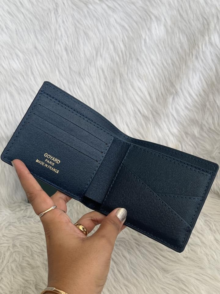 Goyarrd MM-3 Blue Mens Wallet Premium Leather With OriginalBox