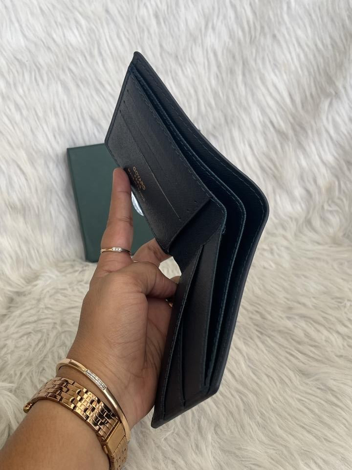 Goyarrd MM-3 Blue Mens Wallet Premium Leather With OriginalBox