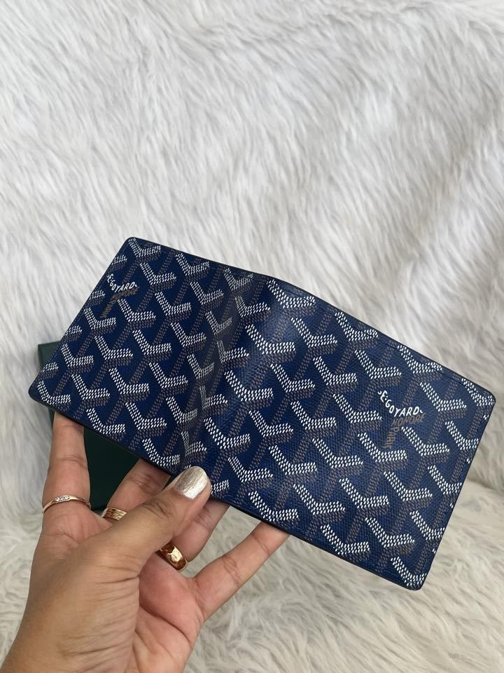 Goyarrd MM-3 Blue Mens Wallet Premium Leather With OriginalBox